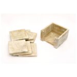 Handcrafted Wooden Coaster Set with Holder (6 Pieces) - Image 2