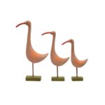 Handcrafted Wooden Bird Figurines – Set of 3