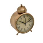 Antique Brass Table Clock with Roman Numerals - Image 2