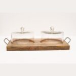Wooden Tray with Glass Jars & Lids (2-Piece Set) - Image 2