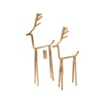Handcrafted Metal Reindeer Figurines – Set of 2