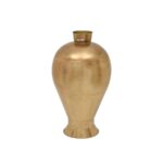 Large Decorative Metal Vases with Golden Antique Finish (Set of 2) - Image 3