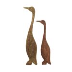 Handcrafted Wooden Duck Figurines – Set of 2
