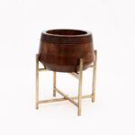 Wooden Planters with Metal Stand (Set of 2) - Image 2