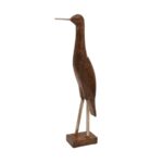 Handcrafted Wooden Bird Figurines with Metal Detailing – Set of 2 - Image 2