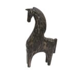 Handcrafted Wooden Horse Figurines with Textured Carving – Set of 2 - Image 3