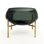 Modern Glass Planters with Metal Stand (Set of 2) - Image 3