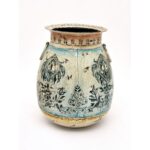 Hand-Painted Decorative Metal Pots – Set of 2 - Image 2