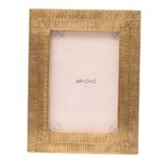 Golden Wooden Photo Frame Set – Textured Rectangular Design - Image 3