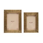 Wooden Photo Frame Set – Rectangular Carved Border