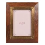 Wooden Photo Frame Set – Brown & Golden Dual-Tone Design - Image 2