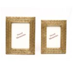 Wooden Photo Frame Set – Embossed Floral Pattern