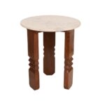 Set of 2 Round Marble Top Coffee and Side Tables - Image 2