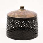 Handcrafted Metal & Wood Decorative Storage Collection - Image 2