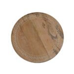 Handcrafted Solid Wood Side Table with Cross Base - Image 2