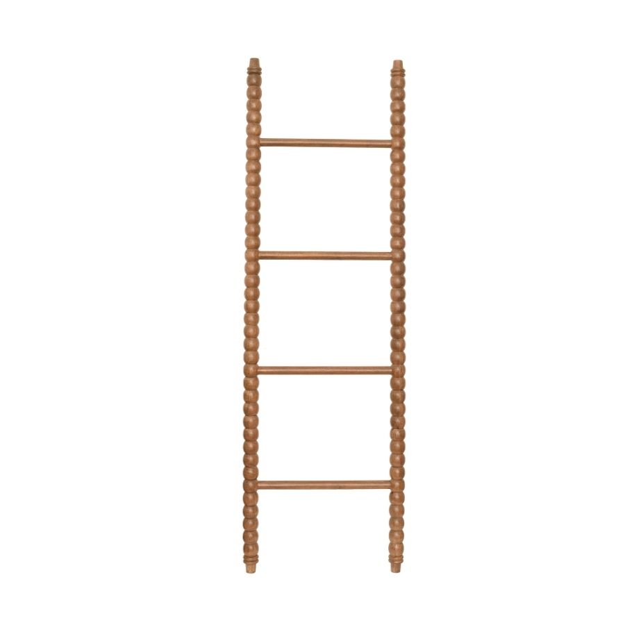 42 Spindle-Detail Mango Wood Blanket Ladder - Image 1