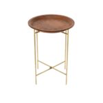 Round Wooden Nesting Side Tables with Intricate Mandala Carvings - Set of 2 - Image 3