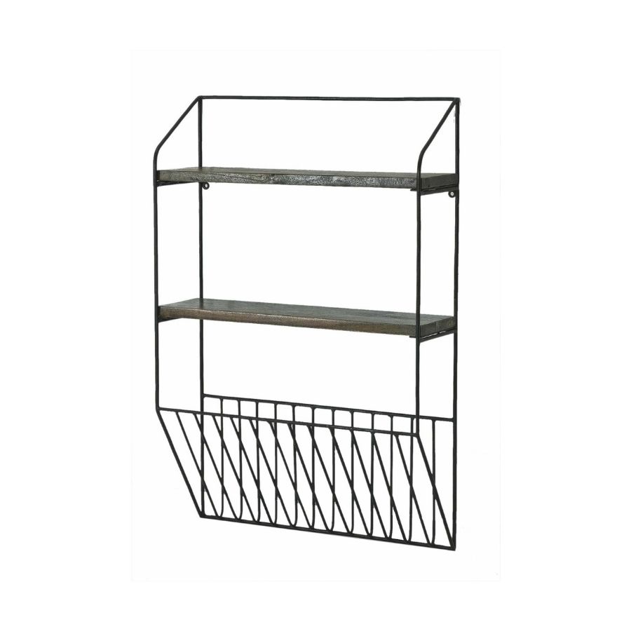 55 Industrial Wall-Mounted Magazine Rack and Bookshelf - Image 1