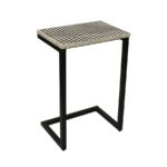 Bone Inlay Nesting Side Tables with Geometric Pattern (Set of 2) - Image 2