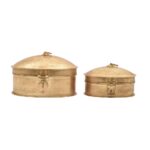 vintage brass storage box set - Image 3
