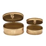vintage brass storage box set - Image 4