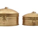vintage brass storage box set - Image 7